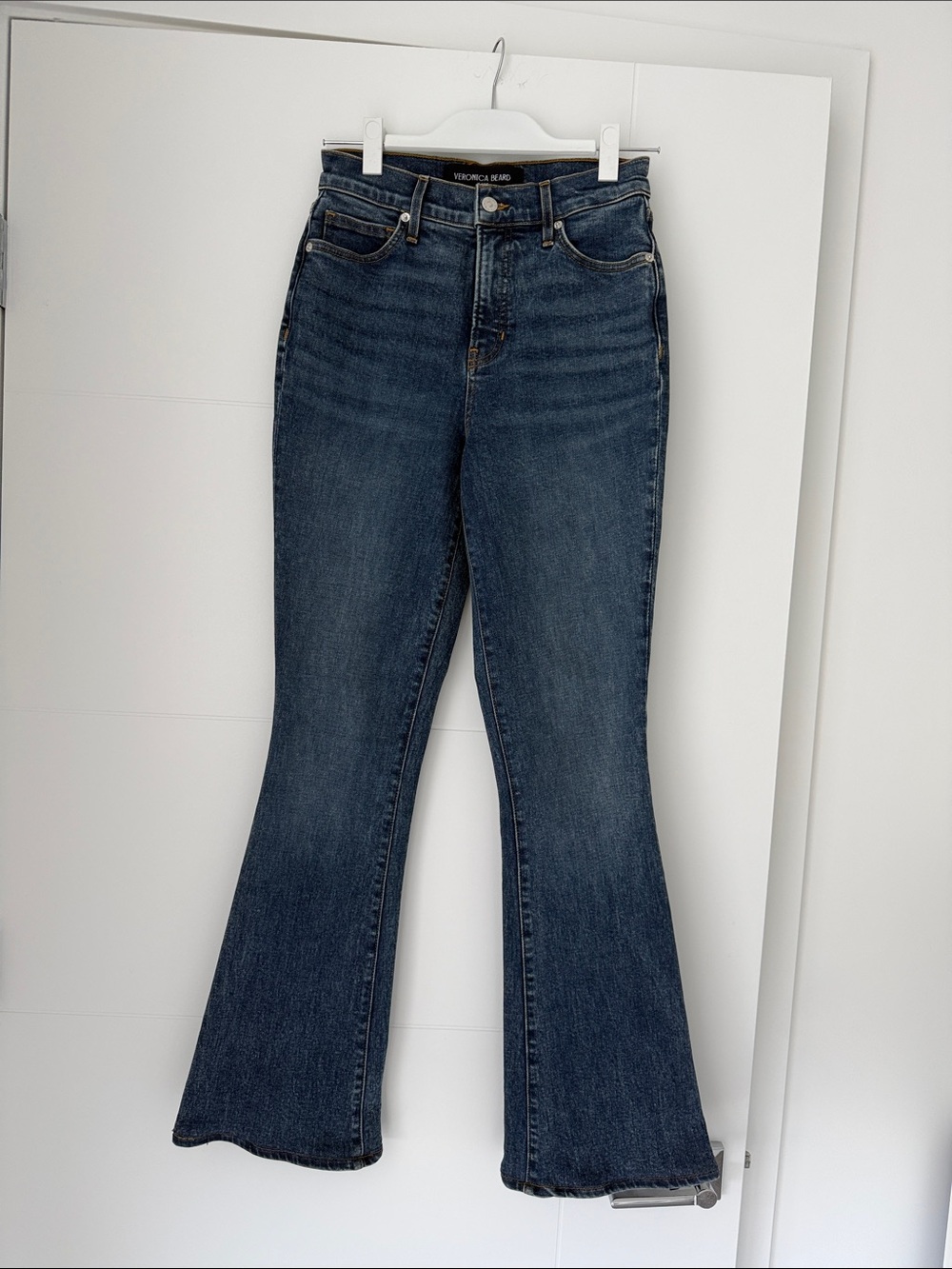 Veronica Beard Beverly Skinny Flare High Rise Jeans